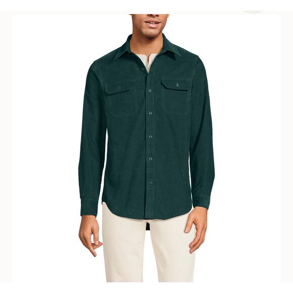 Land's End Mens Long Sleeve Corduroy Shirt - Picture 10 of 10